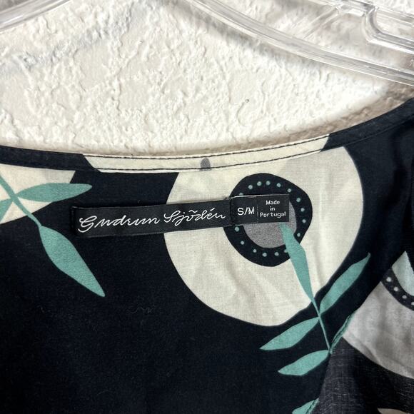 Gudrun Sjoden Womens Julie Floral Tulip Organic Cotton Open Shirt Small Medium - Picture 3 of 6